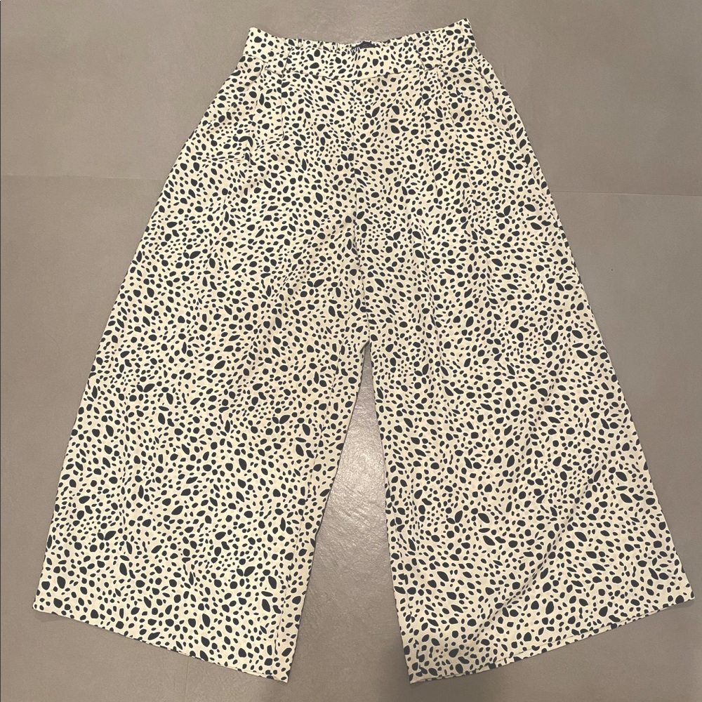 Zara wide leg dot pants